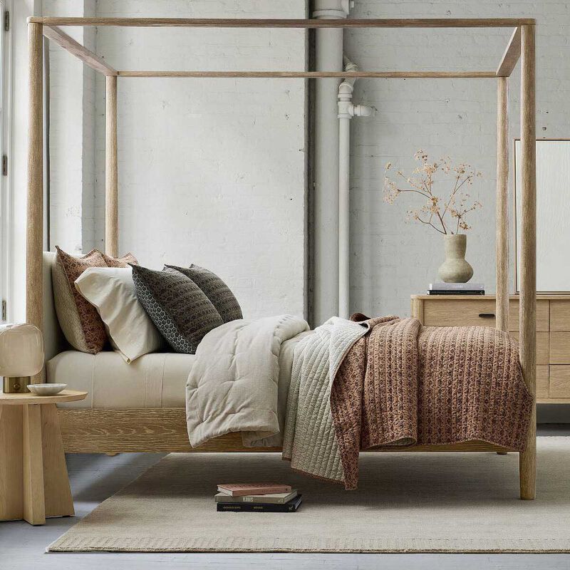 West Elm Gemma Reversible Print Mix Quilt King image number 2